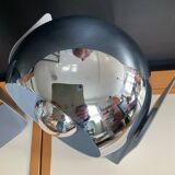Pair of Eyeball lamps in chrome metal and aluminium