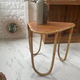 Small banbou tripod table from the 70s