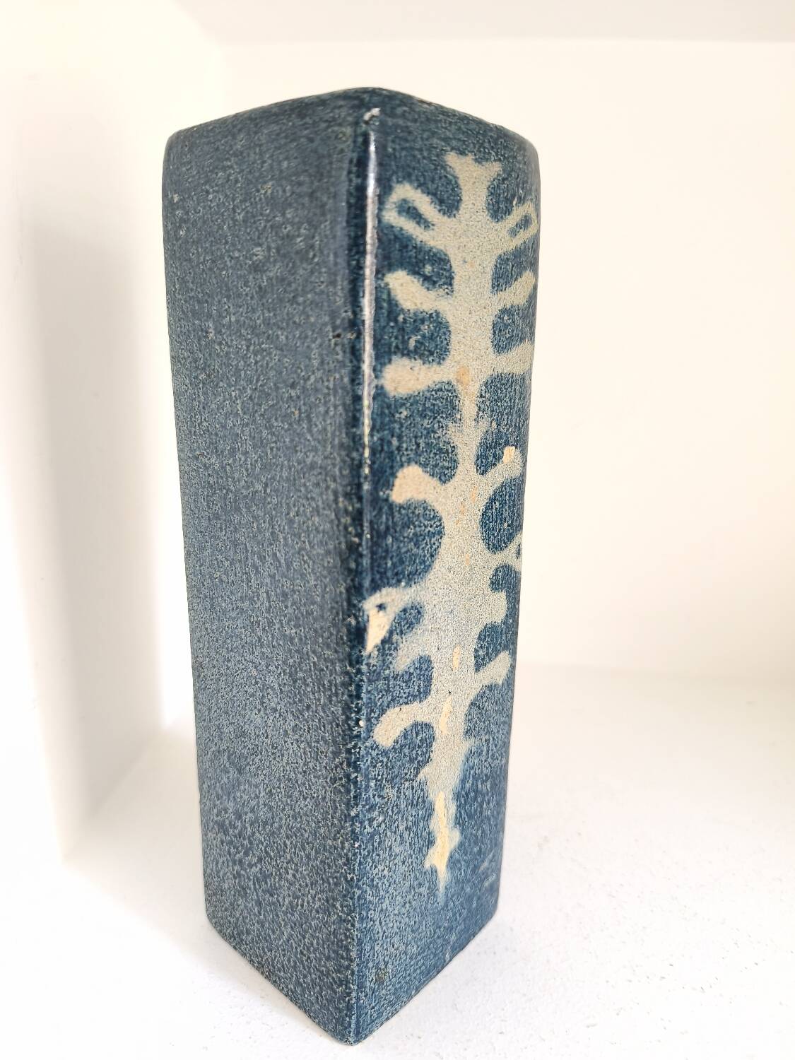 Square ceramic artisan vase
