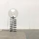 Floor lamp with spiral bulb from the German space age mid-century by Ingo Maurer for M-Design, 1960s.