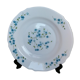 6 arcopal hollow plates veronica myosotis blue flowers 70s