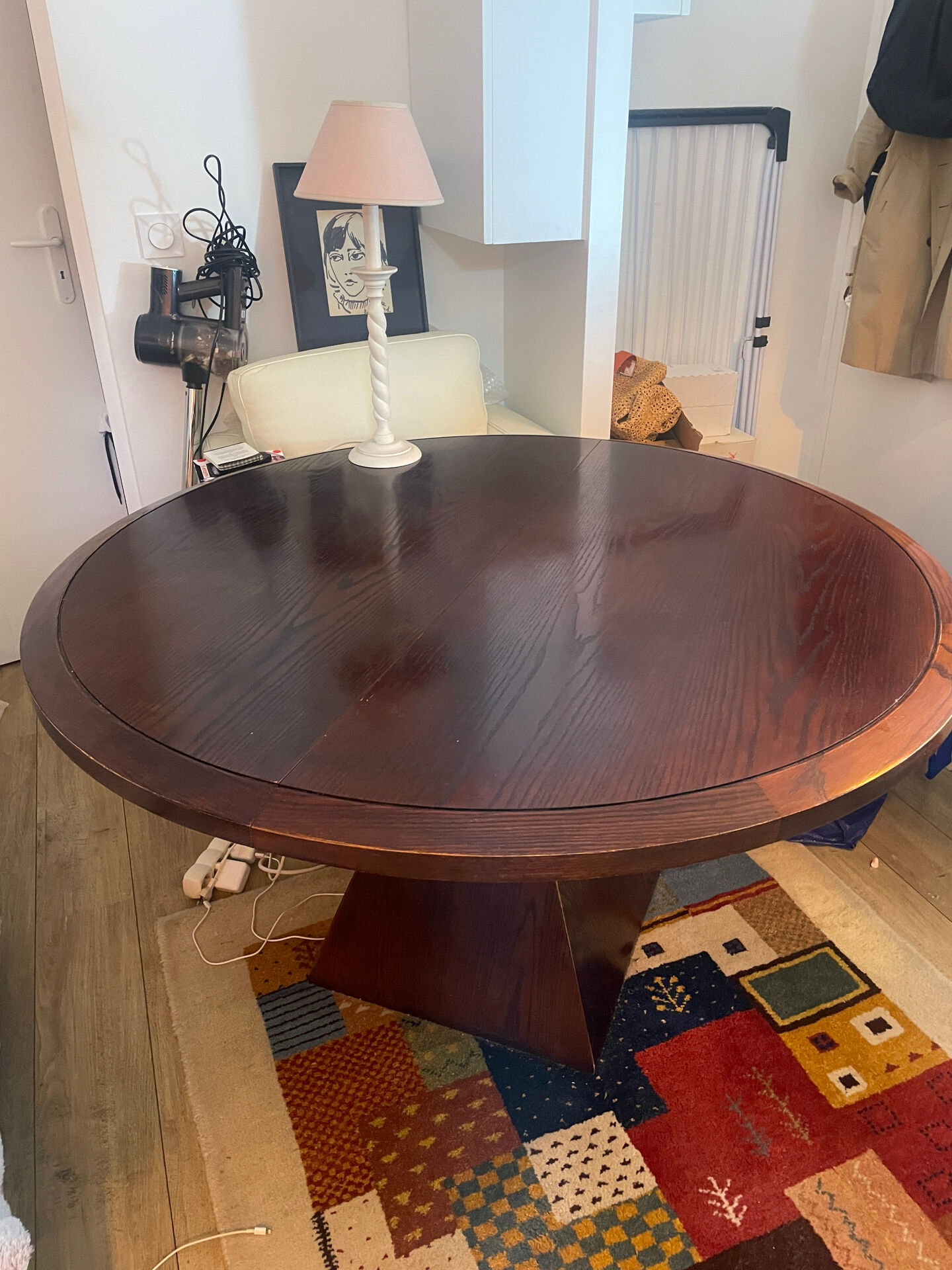 Solid wood dining table