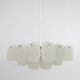 Very large square chandelier J.T. Kalmar with frosted glass panels, Austria, 1960s.