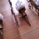 3 gold metal torchere wall lights