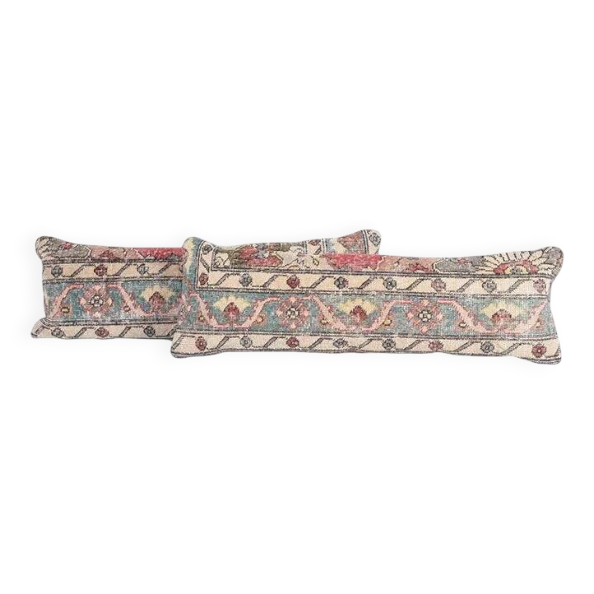 Set of 2 vintage Turkish cushion covers 30x89 cm
