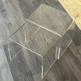 60s 70s side tables nesting tables acrylic plastic space age design