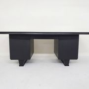 Bureau exécutif en bois noir, années 1960