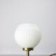 Mid-century brass & opaline table lamp