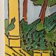 Landscape from the balcony, oil on canvas signed 1982