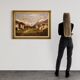 Italian signed mountain landscape painting from 20th century