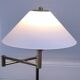 Articulated reading floor lamp in gold metal from the 90s