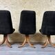 3x 60s 70s chair swivel chair dining chair mid century Danish modern design