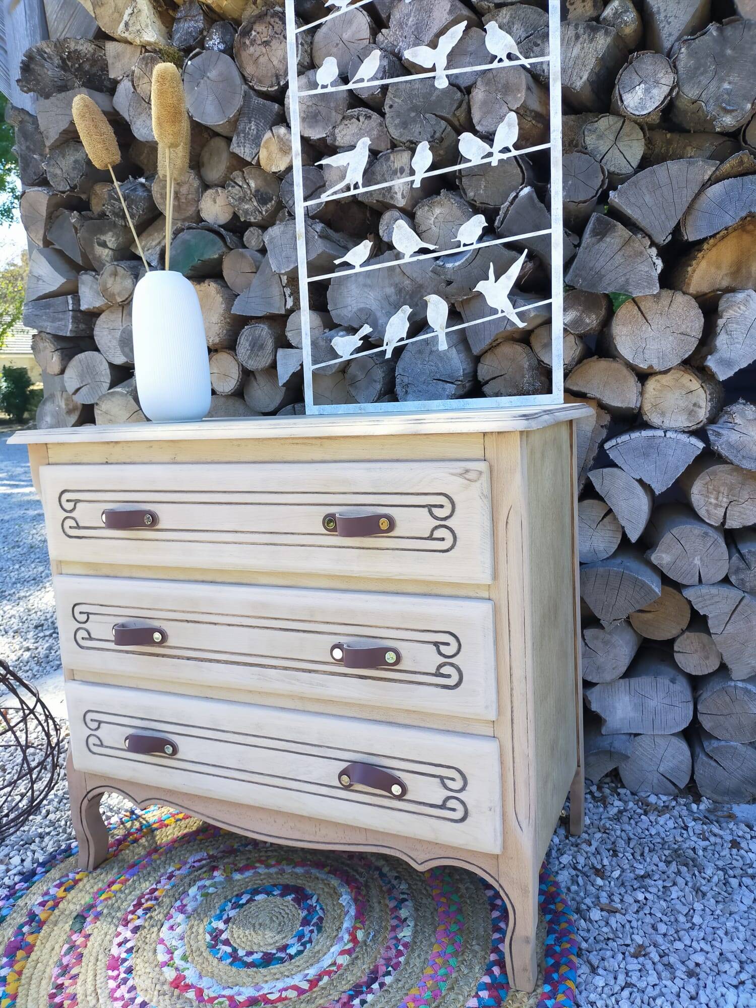 renovated wooden chest of drawers