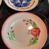 Old flat faience plates