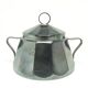 Sugar bowl, postmodernism, silver-plated brass, Poland, 1970s