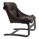 1970s, Swedish design by Åke Fribytter, armchair, furniture leather.