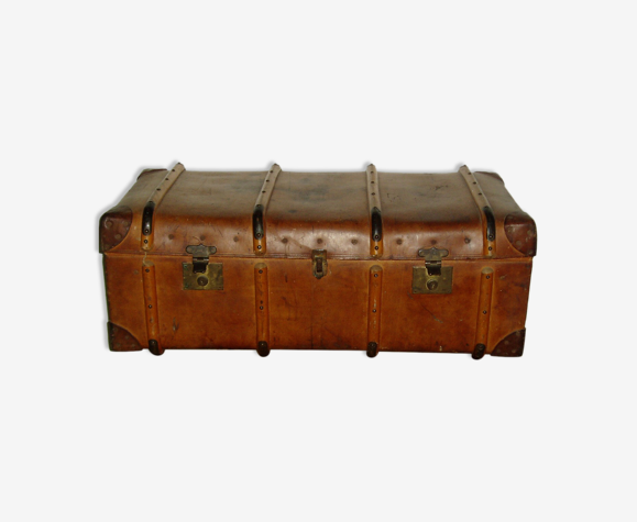 Malle de voyage en cuir monogrammée LG