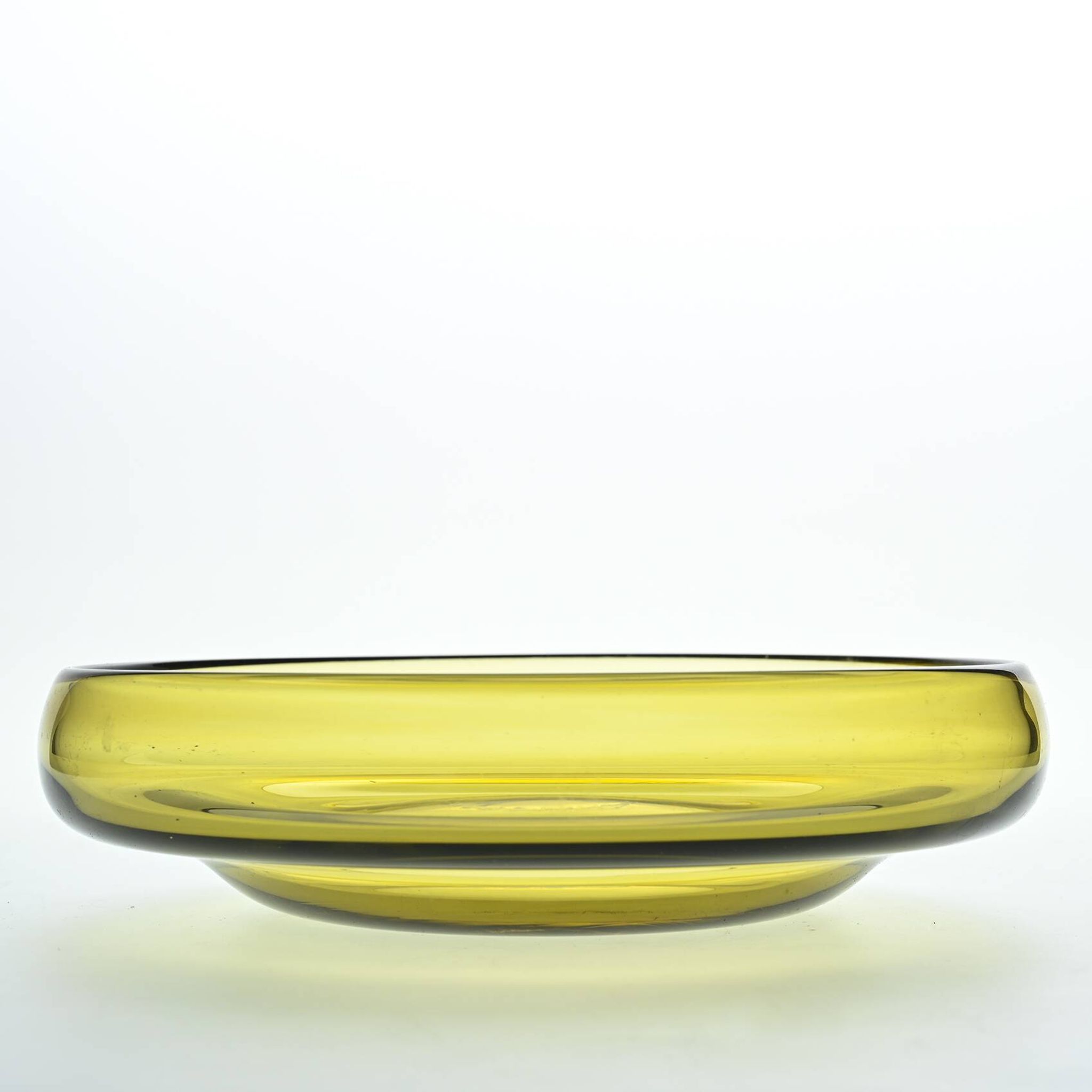 Coupe à fruits en verre soufflé par Claude Morin, circa 1975