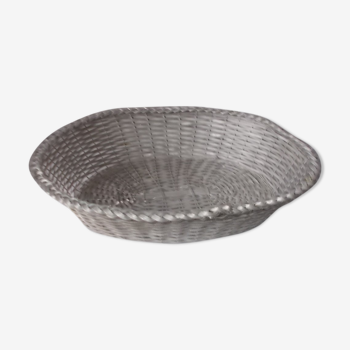 Silver metal tablebread basket