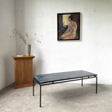 Metal and ceramic coffee table by J. Belarti, circa 1970