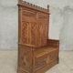 Banc coffre gothique 19ème en chêne