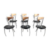 Rare dining chairs in copper by Cattelan italy, 1970s