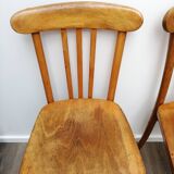 Pair of luterma monobloc bistro chairs