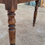 Oval Burgundy Farm Table in solid oak 19th
