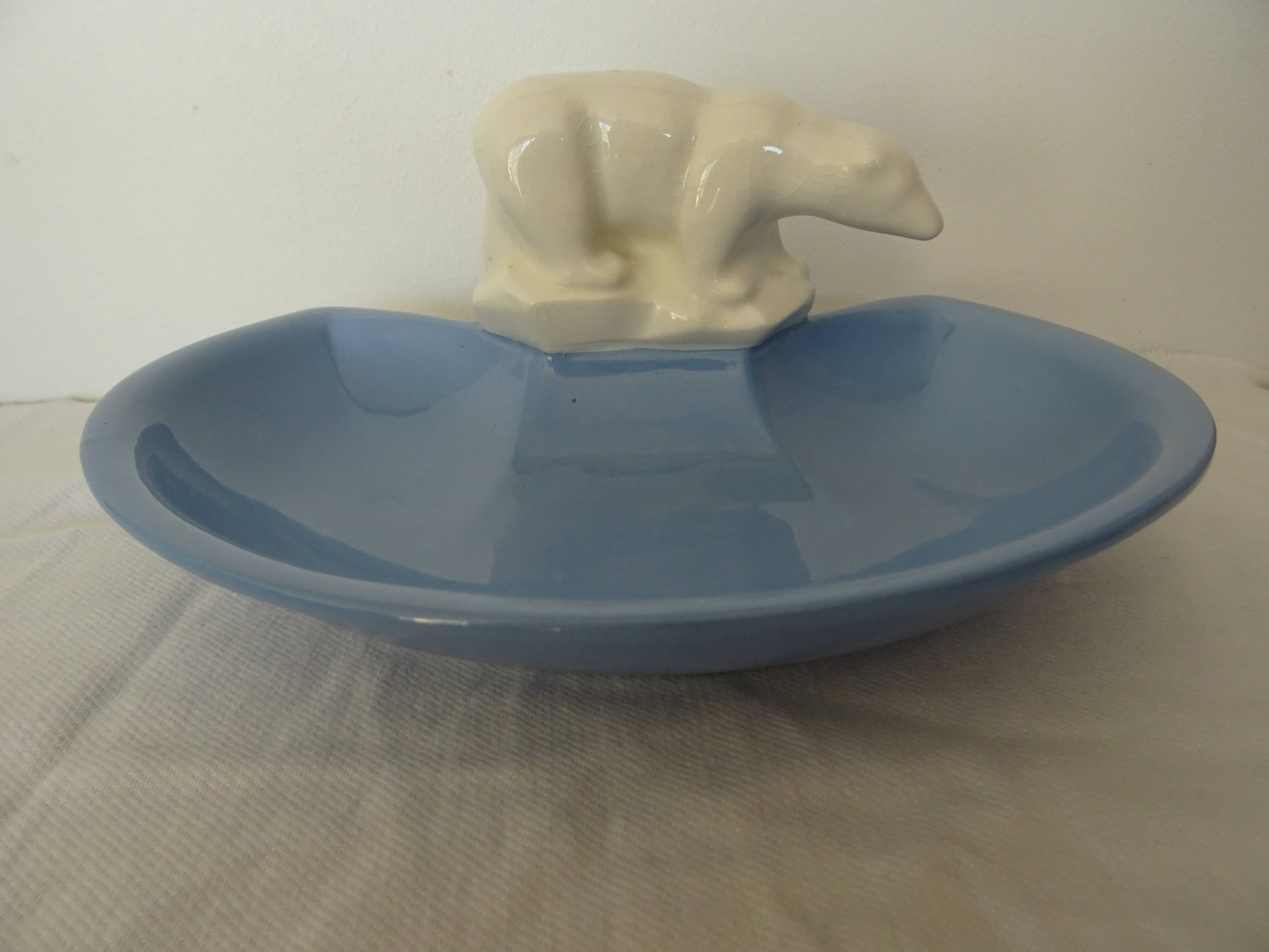 Empty Pocket Longwy Art Deco Cracked Bear year 30