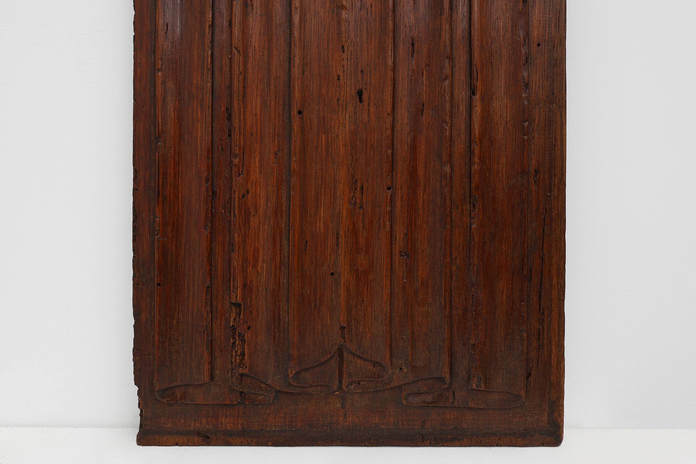 16th Century oak carved Gothic Panel, Belgium