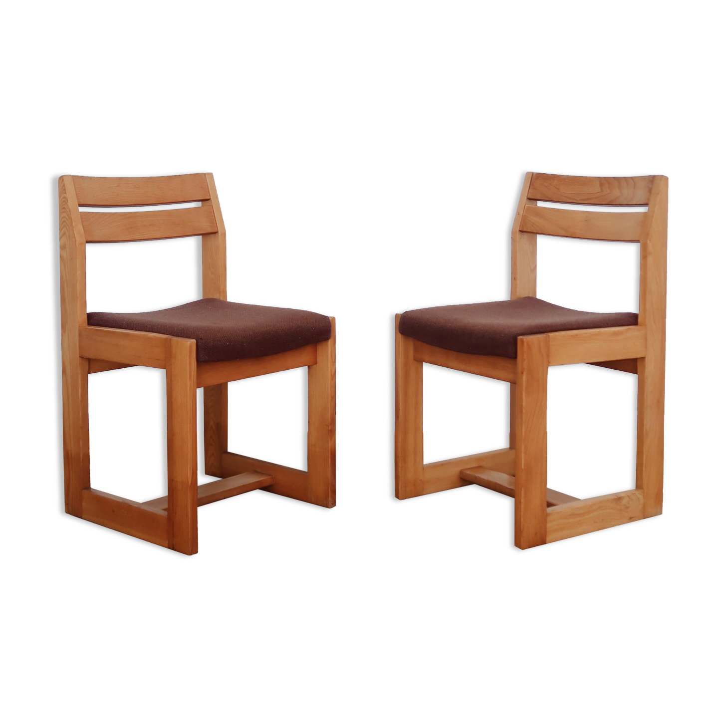 Pair of chairs sleigh Maison Regain