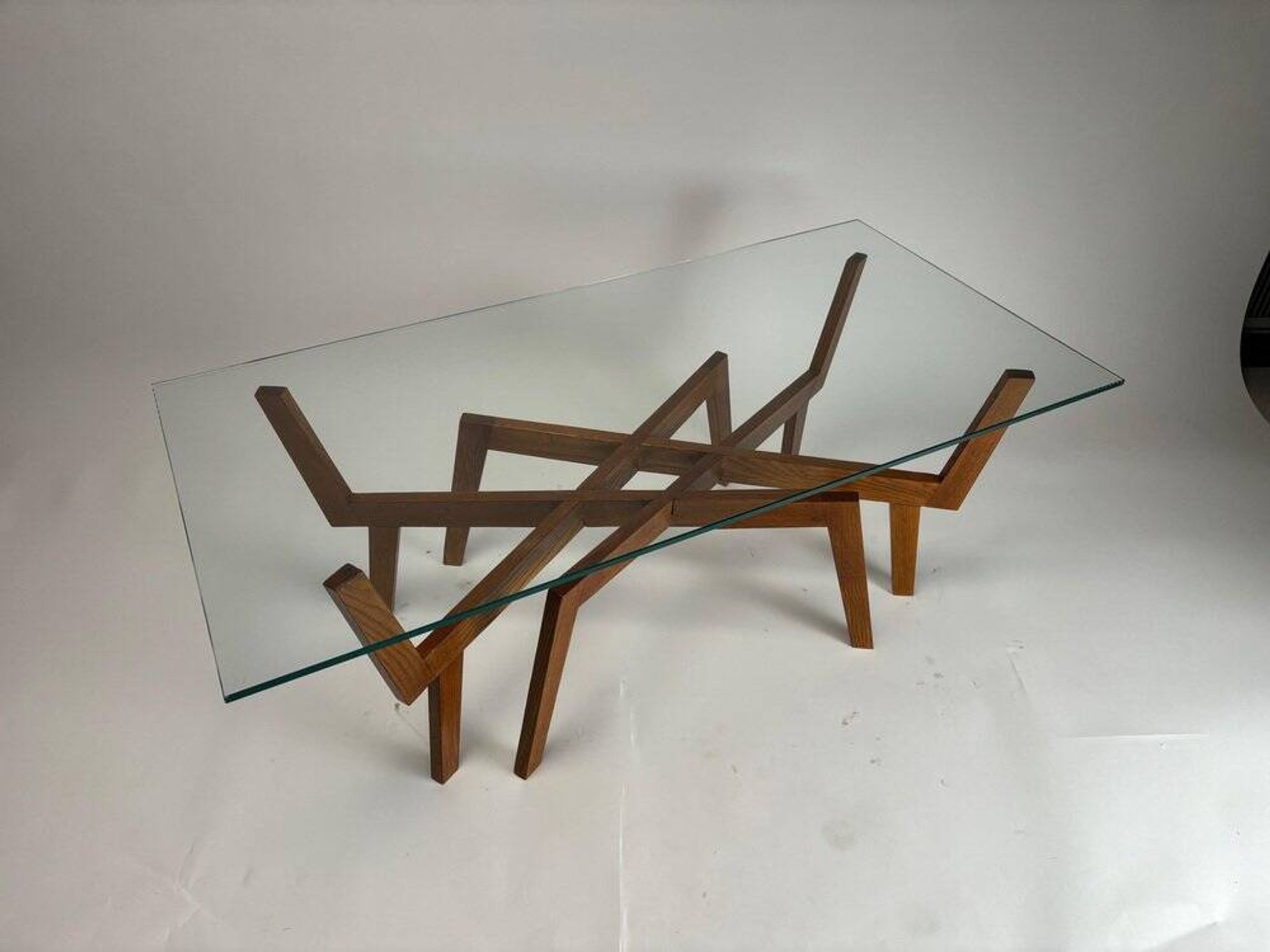 Mid-Century Modern Sculptural Wooden Coffee Table, Italy, 1950s