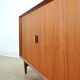 Enfilade danoise par Arne Vodder pour Sibast Danmark / Cabinet hifi music avec portes tambour en palissandre de Rio