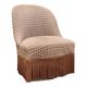 Vintage chocolate velvet toad armchair