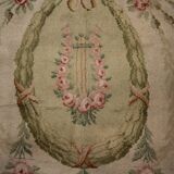 Antique Savonnerie French Carpet 1890 Handwoven Traditional French Antique Rug- 366x274cm