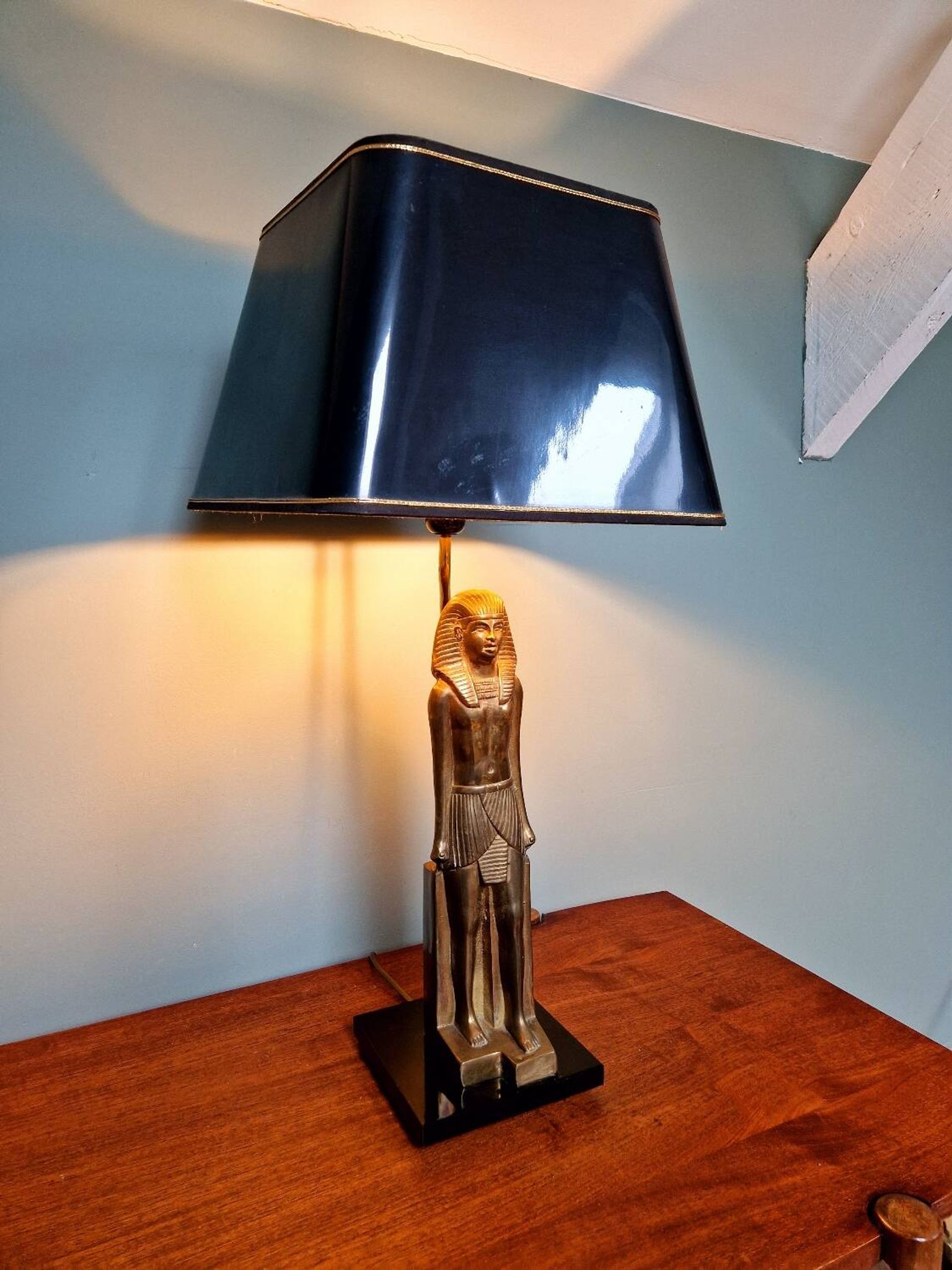 Egyptian table lamp, Hollywood Regency style, 1970