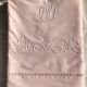 Old linen and cotton sheet dyed in baby pink