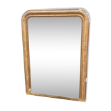 Miroir Louis Philippe en bois massif et stuc doré XIX siècle 125x80cm
