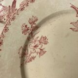 Set of 5 ironstone plates “pink birds”