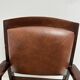 Colonial armchair in teak and leather