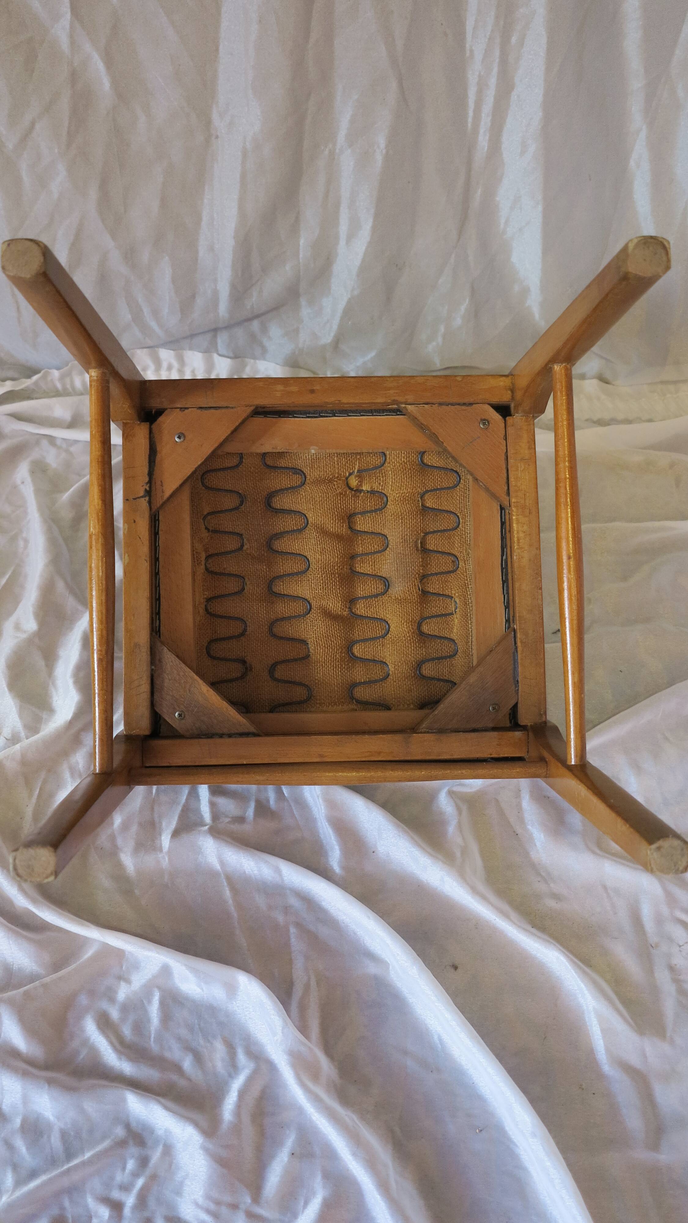 Set of 4 Scandinavian chairs in black faux leather