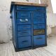 Meuble établi rangement militaire industriel bleu