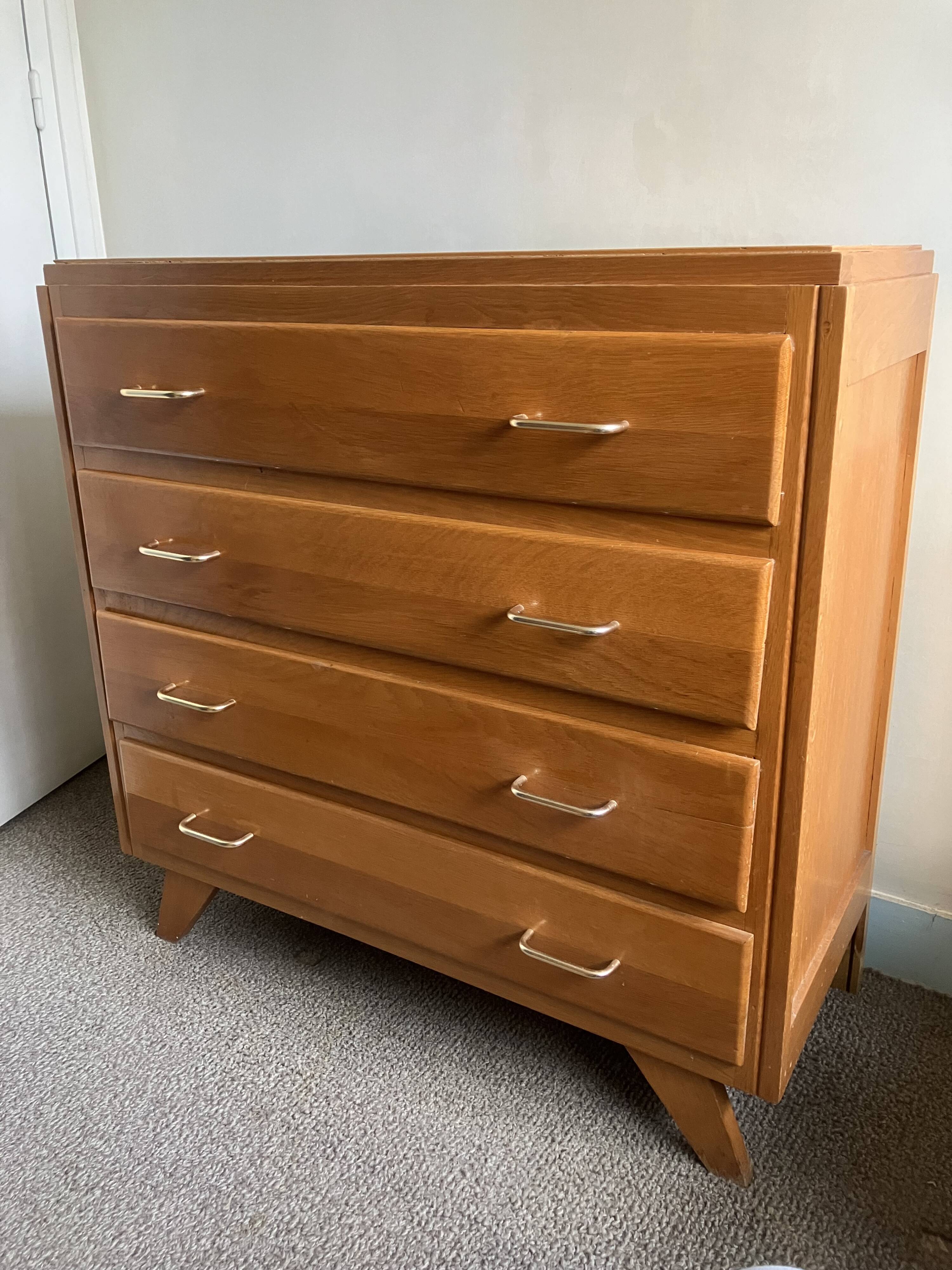 Commode 4 tiroirs, années 60