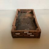 Homemade glazed terracotta candle box