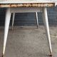 Large white Tolix table in vintage metal, 120 cm x 70.5 cm