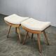 Pair of Mid-Century Beech Stools, Czechoslovakia, 1960s