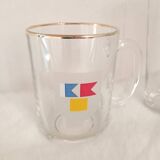 Set of 2 Mobil flag glasses