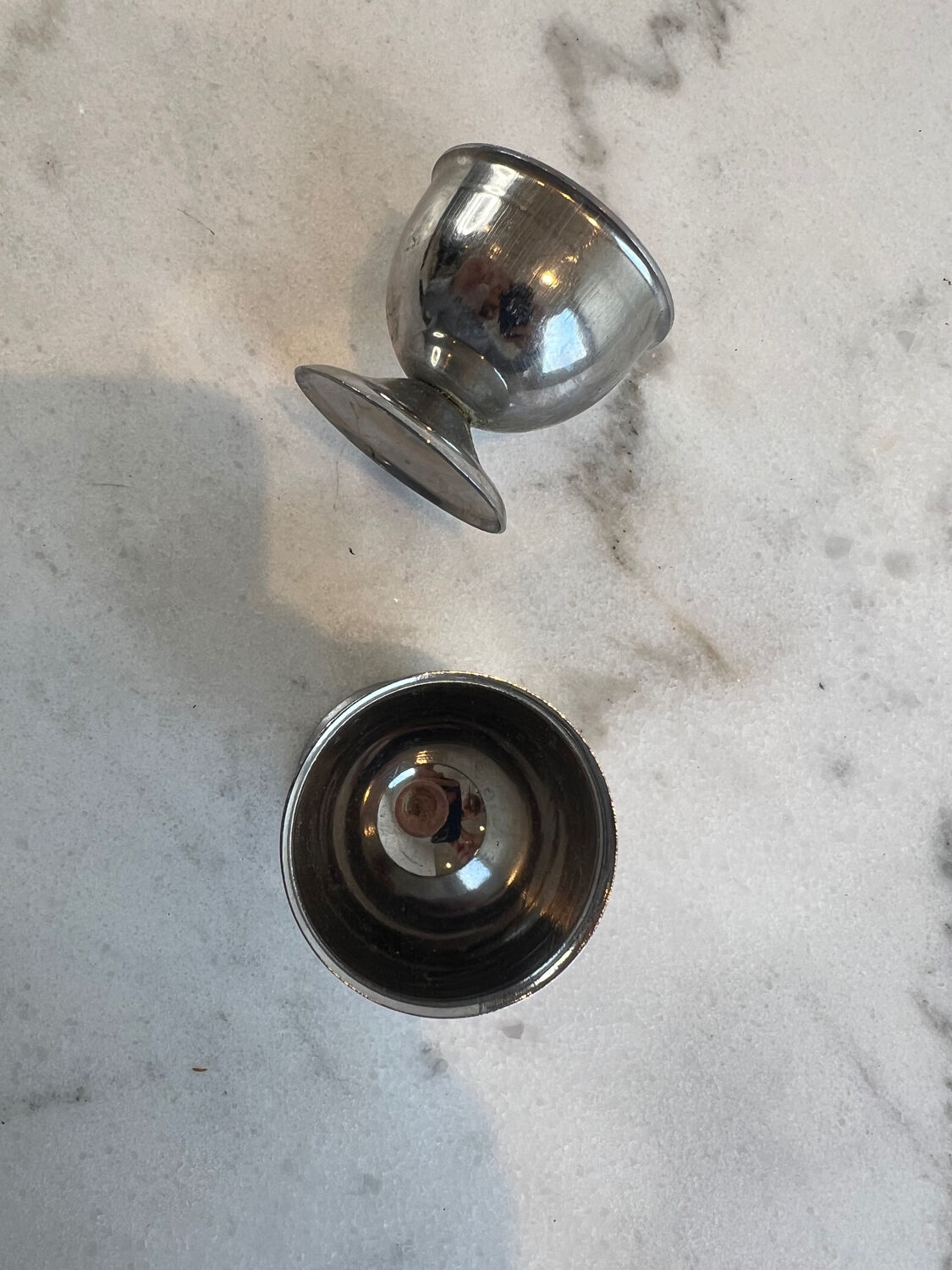 Vintage stainless steel egg cup