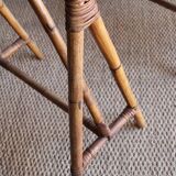 Pair of vintage rattan trestles