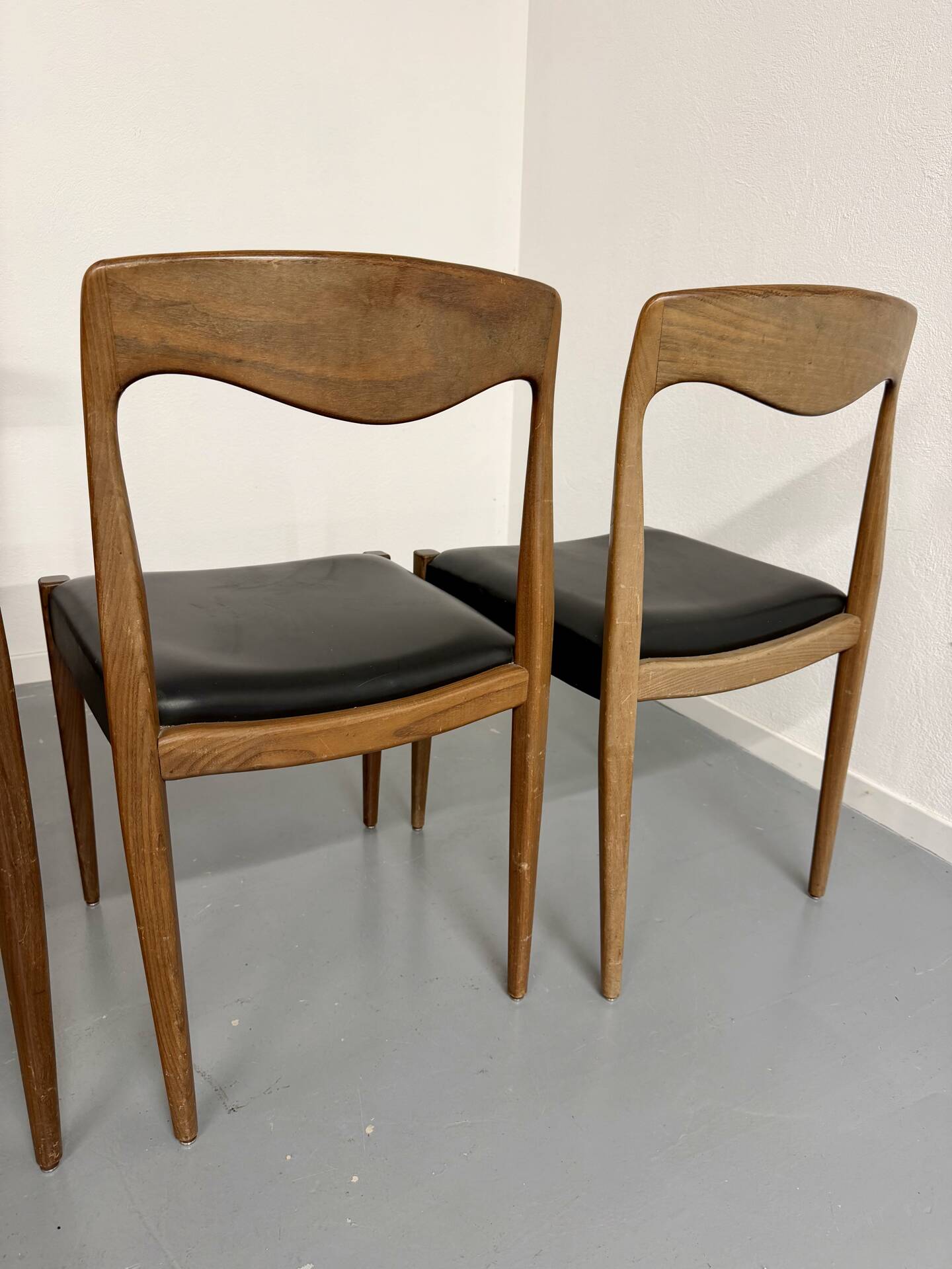Lot of 6 chairs model 71 Scandinavian design Niels Otto Møller teak an60